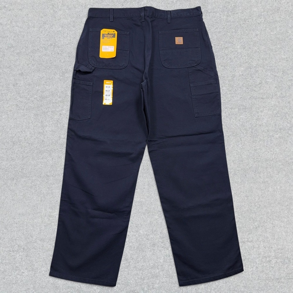 Carhartt Carpenter Pants Mens 40x32 Navy Blue Duck Canvas Loose Fit Utility NWT